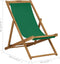 vidaXL - Strandstoel - inklapbaar - massief - teakhout - rood