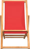 vidaXL - Strandstoel - inklapbaar - massief - teakhout - rood
