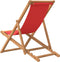 vidaXL - Strandstoel - inklapbaar - massief - teakhout - rood