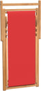vidaXL - Strandstoel - inklapbaar - massief - teakhout - rood