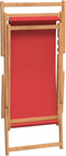 vidaXL - Strandstoel - inklapbaar - massief - teakhout - rood