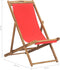 vidaXL - Strandstoel - inklapbaar - massief - teakhout - rood