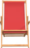 vidaXL - Strandstoel - inklapbaar - massief - teakhout - rood