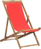 vidaXL - Strandstoel - inklapbaar - massief - teakhout - rood