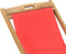 vidaXL - Strandstoel - inklapbaar - massief - teakhout - rood