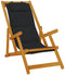 vidaXL - Strandstoel - inklapbaar - met - armleuningen - acaciahout - en - textileen