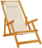 vidaXL - Strandstoel - inklapbaar - met - armleuningen - acaciahout - en - textileen