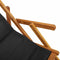 vidaXL - Strandstoel - inklapbaar - met - armleuningen - acaciahout - en - textileen