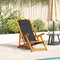 vidaXL - Strandstoel - inklapbaar - met - armleuningen - acaciahout - en - textileen