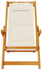 vidaXL - Strandstoel - inklapbaar - met - armleuningen - acaciahout - en - textileen