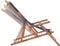 vidaXL - Strandstoel - inklapbaar - stof - en - houten - frame - blauw