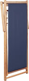 vidaXL - Strandstoel - inklapbaar - stof - en - houten - frame - blauw