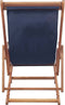 vidaXL - Strandstoel - inklapbaar - stof - en - houten - frame - blauw