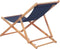 vidaXL - Strandstoel - inklapbaar - stof - en - houten - frame - blauw