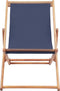 vidaXL - Strandstoel - inklapbaar - stof - en - houten - frame - blauw