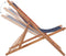 vidaXL - Strandstoel - inklapbaar - stof - en - houten - frame - blauw