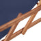 vidaXL - Strandstoel - inklapbaar - stof - en - houten - frame - blauw