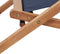vidaXL - Strandstoel - inklapbaar - stof - en - houten - frame - blauw