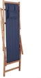 vidaXL - Strandstoel - inklapbaar - stof - en - houten - frame - blauw