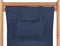 vidaXL - Strandstoel - inklapbaar - stof - en - houten - frame - blauw