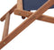 vidaXL - Strandstoel - inklapbaar - stof - en - houten - frame - blauw