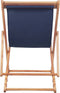 vidaXL - Strandstoel - inklapbaar - stof - en - houten - frame - blauw