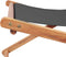 vidaXL - Strandstoel - inklapbaar - stof - en - houten - frame - grijs