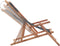 vidaXL - Strandstoel - inklapbaar - stof - en - houten - frame - grijs