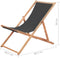 vidaXL - Strandstoel - inklapbaar - stof - en - houten - frame - grijs