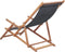 vidaXL - Strandstoel - inklapbaar - stof - en - houten - frame - grijs