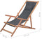 vidaXL - Strandstoel - inklapbaar - stof - en - houten - frame - grijs