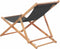 vidaXL - Strandstoel - inklapbaar - stof - en - houten - frame - grijs