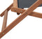 vidaXL - Strandstoel - inklapbaar - stof - en - houten - frame - grijs