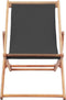 vidaXL - Strandstoel - inklapbaar - stof - en - houten - frame - grijs