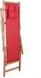 vidaXL - Strandstoel - inklapbaar - stof - en - houten - frame - rood