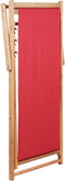 vidaXL - Strandstoel - inklapbaar - stof - en - houten - frame - rood