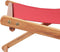 vidaXL - Strandstoel - inklapbaar - stof - en - houten - frame - rood