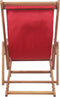 vidaXL - Strandstoel - inklapbaar - stof - en - houten - frame - rood