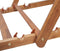 vidaXL - Strandstoel - inklapbaar - stof - en - houten - frame - rood