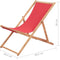 vidaXL - Strandstoel - inklapbaar - stof - en - houten - frame - rood