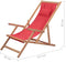 vidaXL - Strandstoel - inklapbaar - stof - en - houten - frame - rood