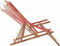 vidaXL - Strandstoel - inklapbaar - stof - en - houten - frame - rood