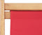 vidaXL - Strandstoel - inklapbaar - stof - en - houten - frame - rood