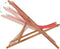 vidaXL - Strandstoel - inklapbaar - stof - en - houten - frame - rood