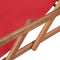 vidaXL - Strandstoel - inklapbaar - stof - en - houten - frame - rood