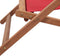 vidaXL - Strandstoel - inklapbaar - stof - en - houten - frame - rood
