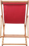 vidaXL - Strandstoel - inklapbaar - stof - en - houten - frame - rood