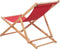 vidaXL - Strandstoel - inklapbaar - stof - en - houten - frame - rood
