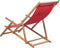 vidaXL - Strandstoel - inklapbaar - stof - en - houten - frame - rood