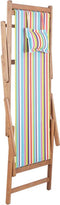 vidaXL - Strandstoel - inklapbaar - stof - en - houten - frame - meerkleurig